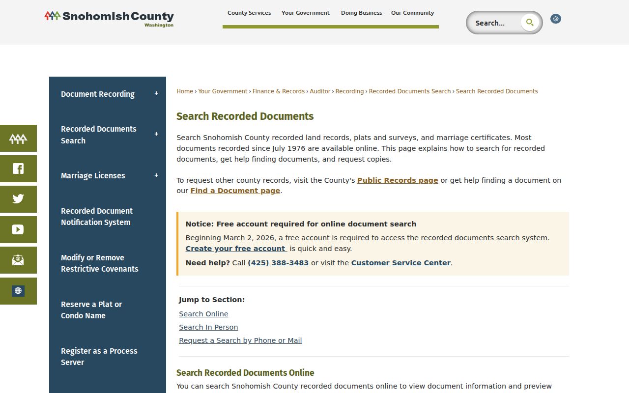 Mukilteo residents directory recorded document search categories